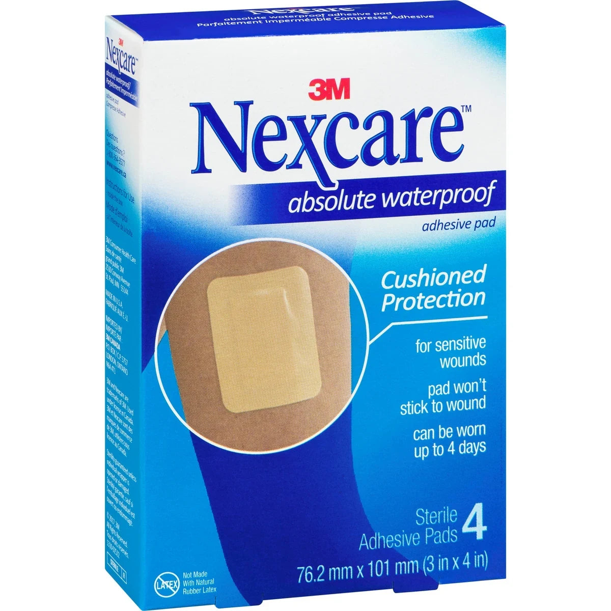 Nexcare Absolute Waterproof Adhesive Pad, AWP-34-CA product detail