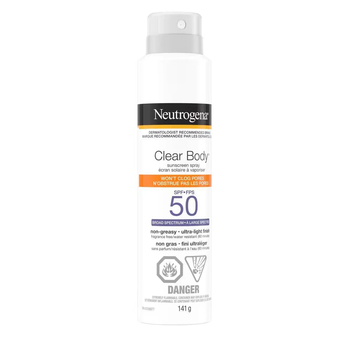 Neutrogena Clear Body Sunscreen Spray SPF 50 product detail