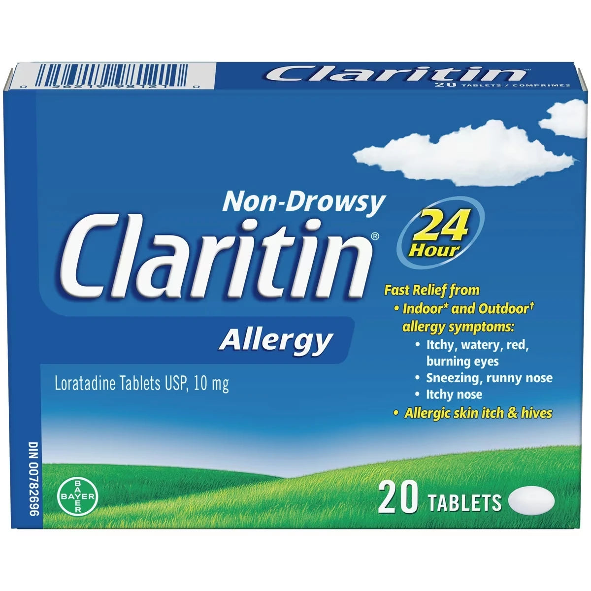 Claritin Allergy Medicine, 24-Hour Non-Drowsy Relief 10 mg, 20 Tablets product image