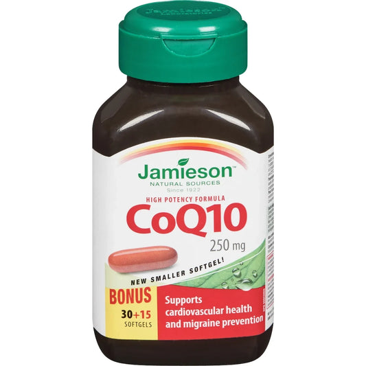 Jamieson CoQ10 250 mg 45 count front package