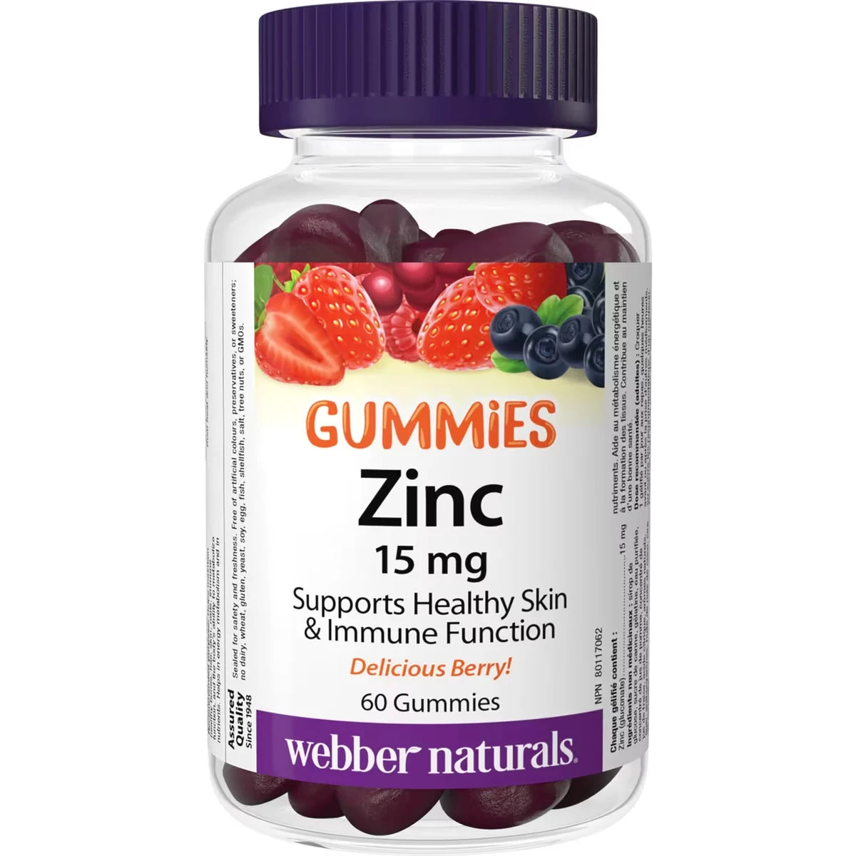 Webber Zinc 15 mg front package