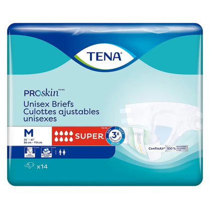 Tena Unisex Incontinence Brief, Super Absorbency, Medium front package