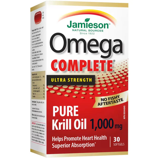 Jamieson Omega CompleteTM Ultra Strength Super Krill Softgels,1,000 mg front package