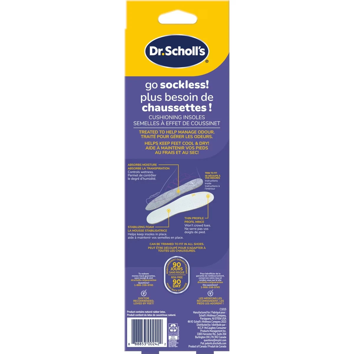 Dr. Scholl's Go Sockless! Cushioning Insoles, Unisex product detail