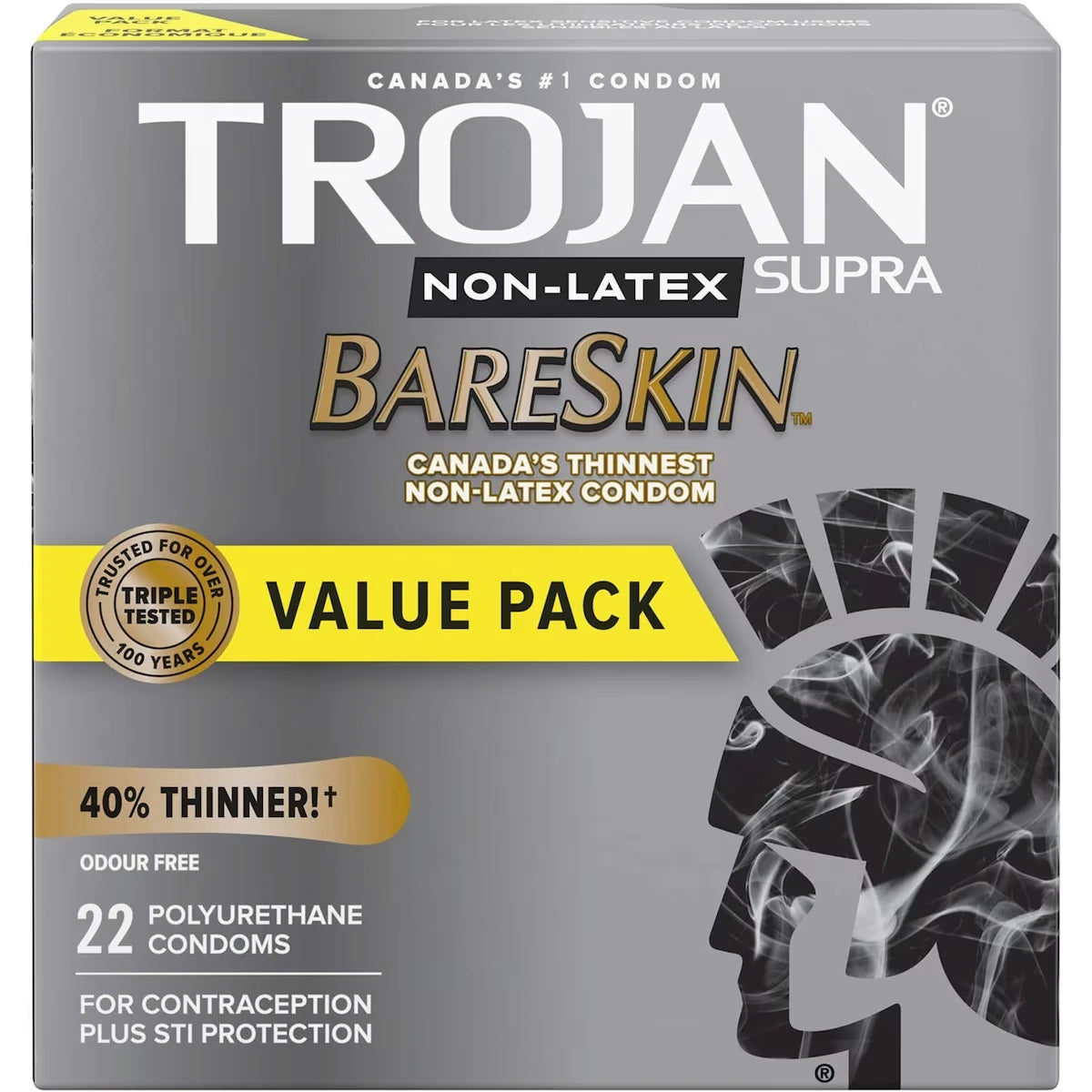 Trojan BareSkin Supra Non-Latex Condoms, Super Thin & Sensitive product image