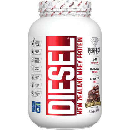 Perfect Sports Diesel New Zealand Whey Protein Chocolate 908 g front package