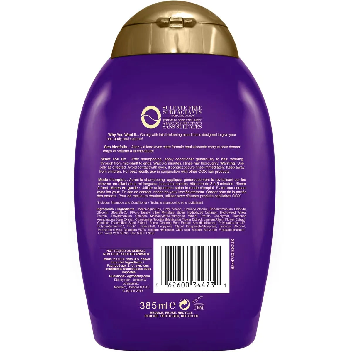 OGX Biotin & Collagen Extra Strength Volumizing Conditioner product detail