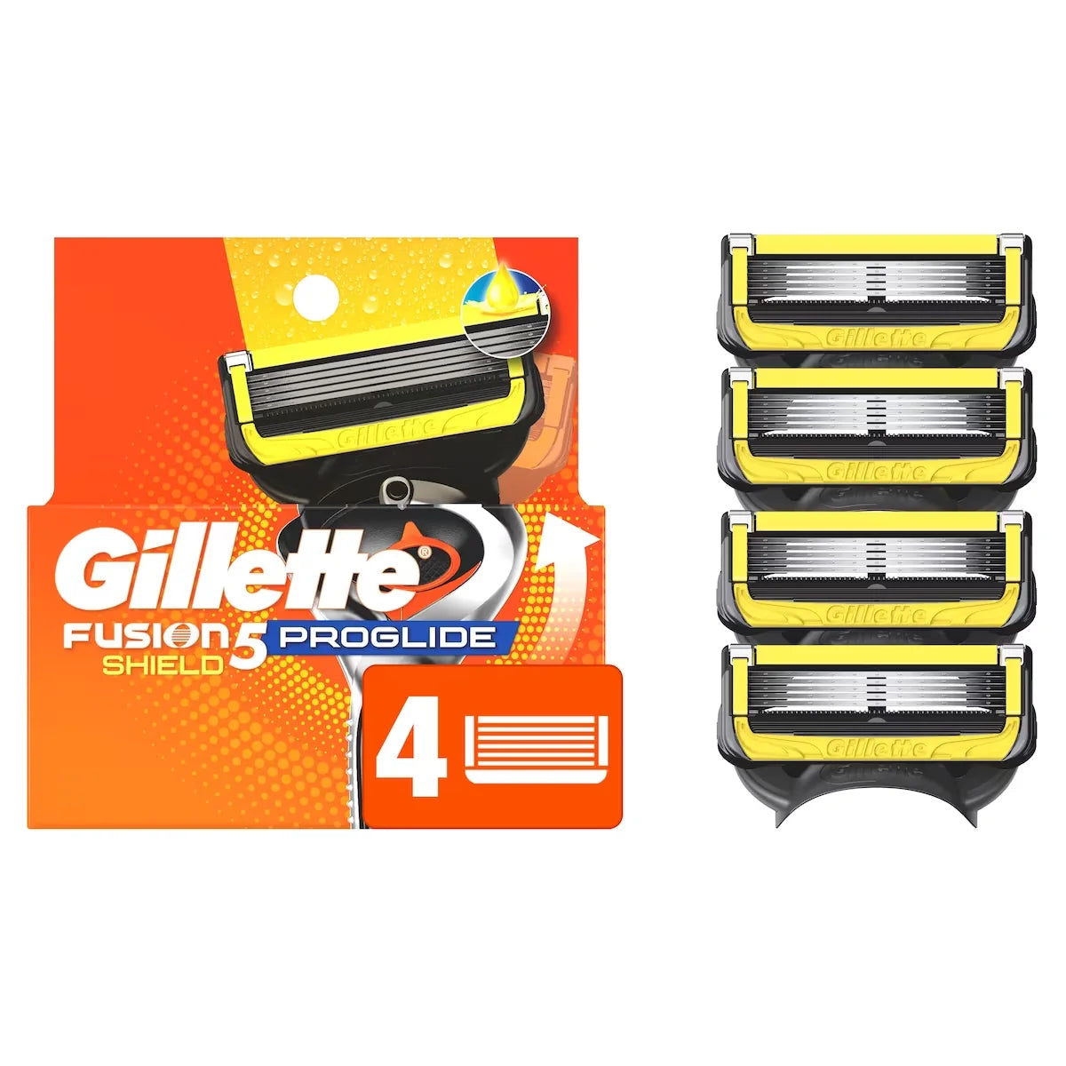 Gillette Fusion5 ProGlide Shield Razor Refills for Men front package