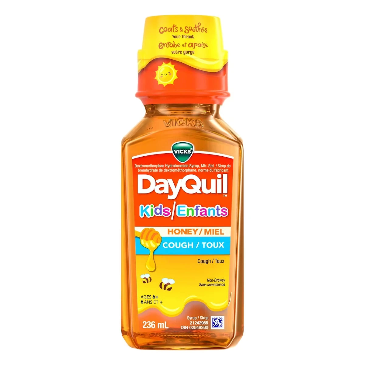 Vicks DayQuil Kids Honey Cough Medicine, Honey Flavour, 236 mL product image