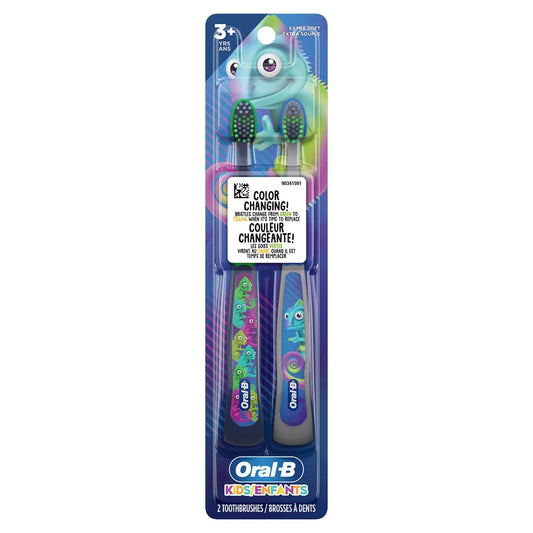 Oral-B Kid's Manual Toothbrush for Ages 3+, Extra Soft Bristles, 2 Count product detail