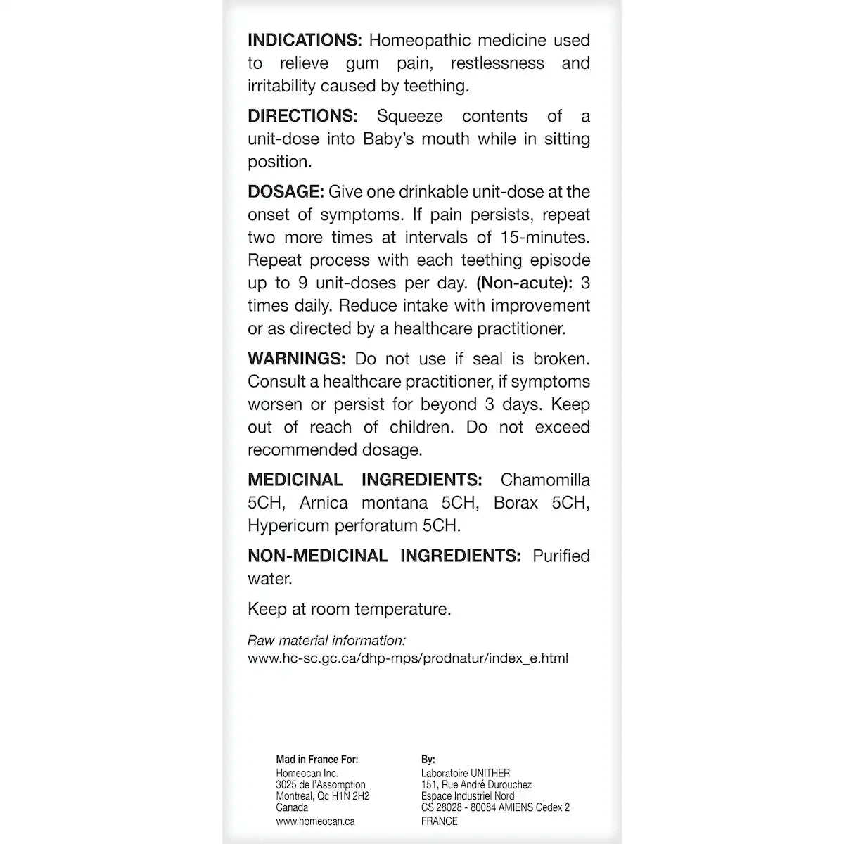 Homeocan Kids 0-9 Teething Unit Doses product detail