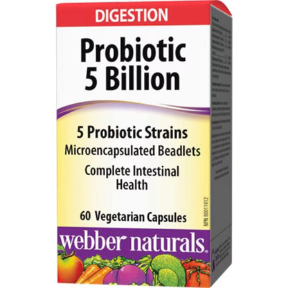 Webber Probiotic 5 Billion 5 Probiotic Strains front package