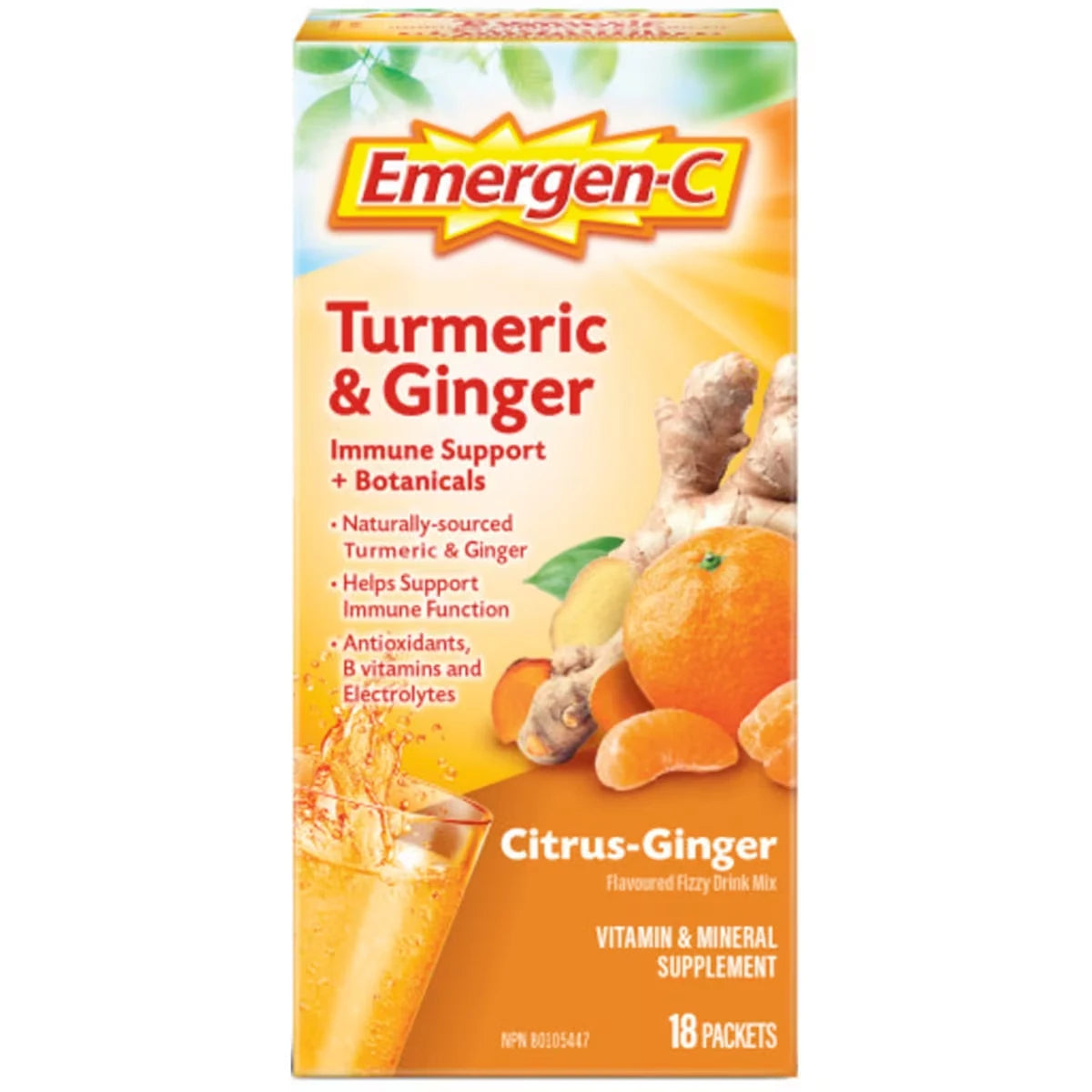 Emergen-C Turmeric & Ginger front package