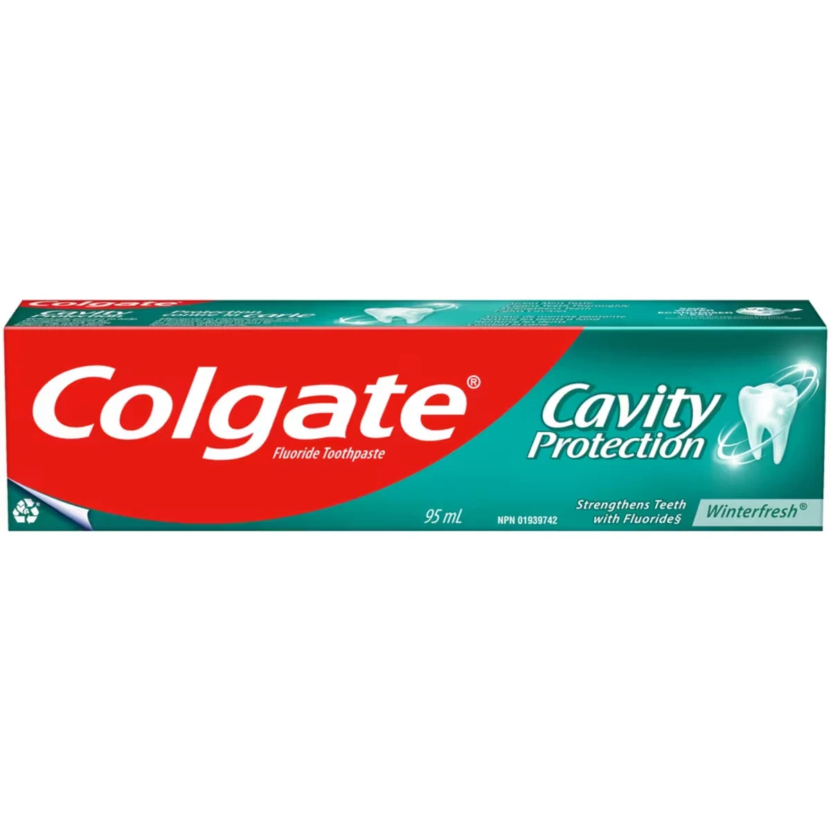 Colgate Cavity Protection Fluoride Toothpaste, Winterfresh front package