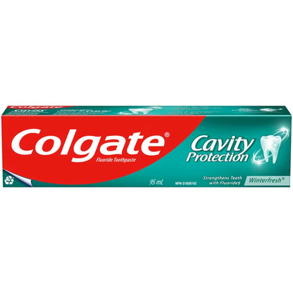Colgate Cavity Protection Fluoride Toothpaste, Winterfresh front package