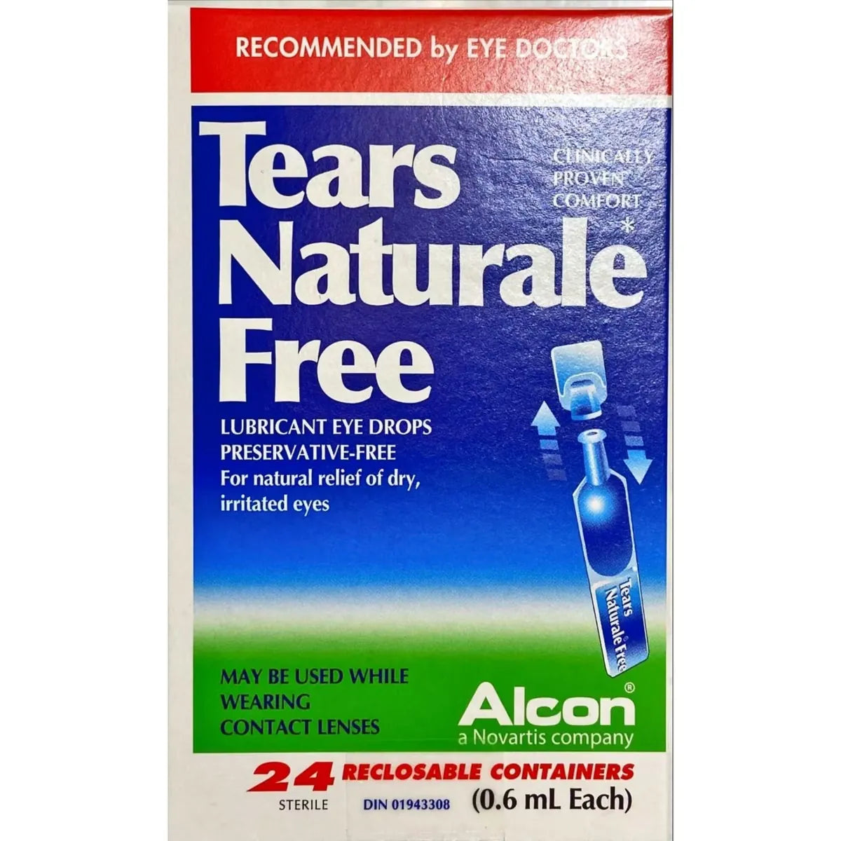 Tears Naturale Free Lubricant Eye Drops Preservative Free front package