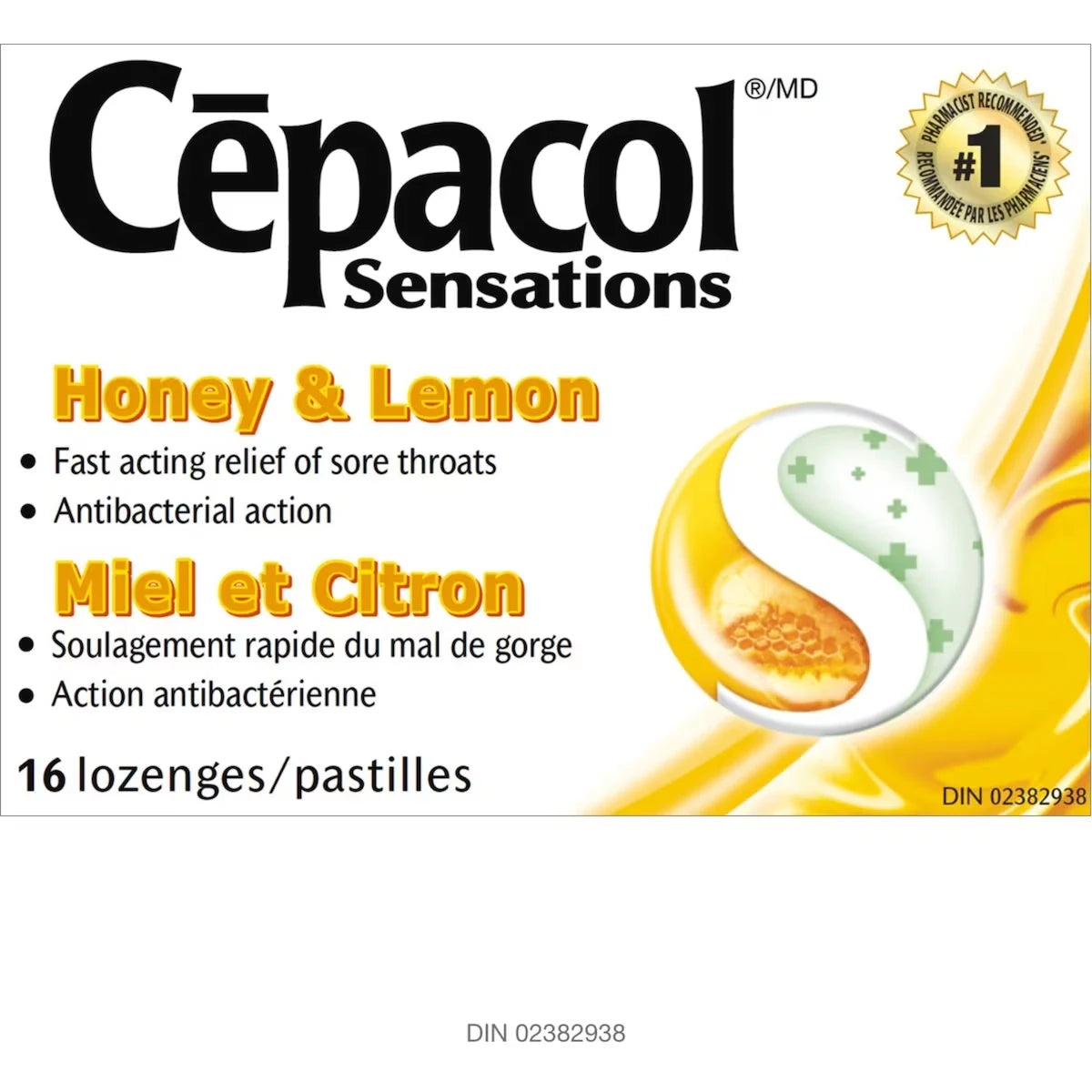 Cepacol Extra Strength Sucrose Free Honey Lemon Value Pack, Sore Throat Lozenges, 16 ct 16 count product detail