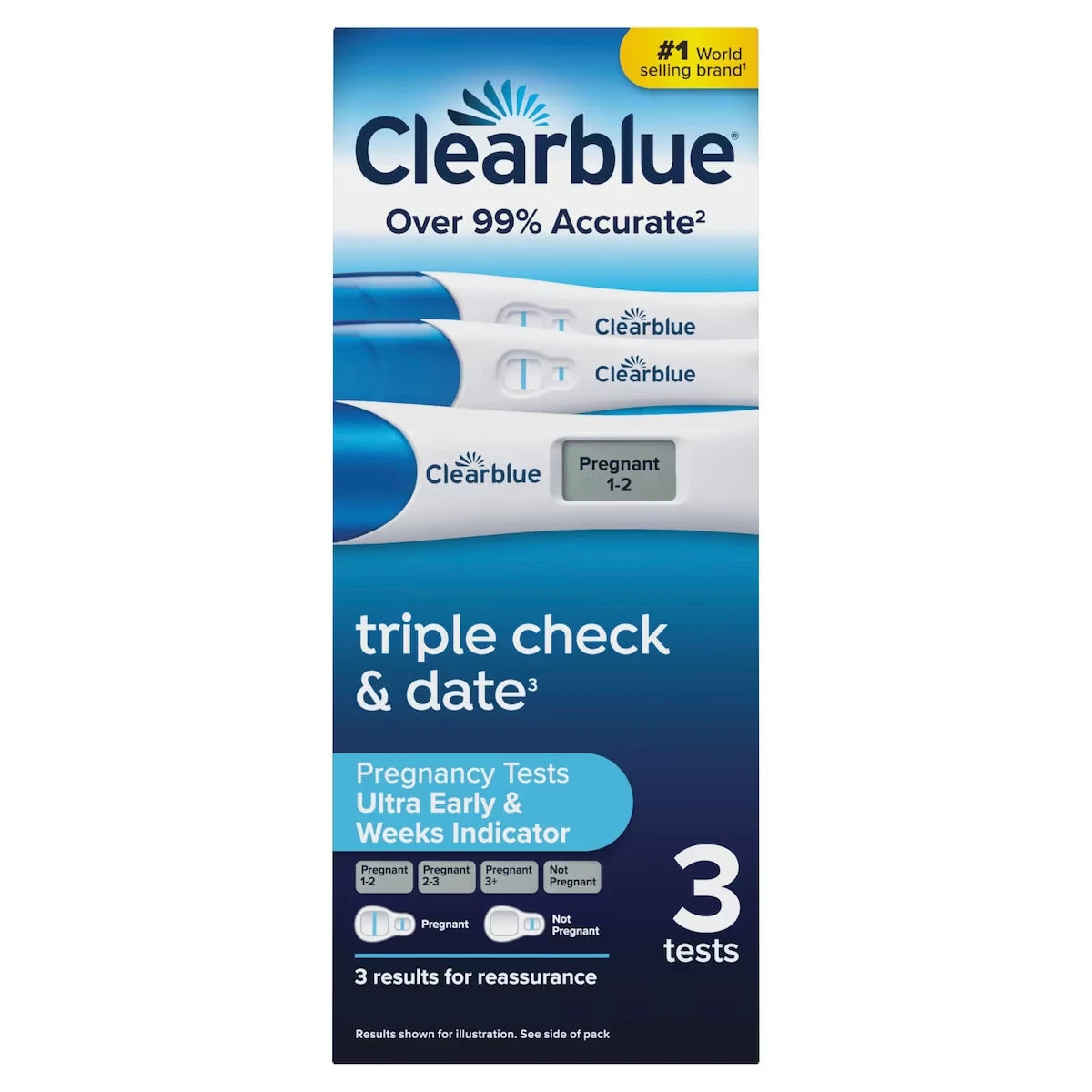 Clearblue Pregnancy Test Combo Pack Triple-Check & Date product image