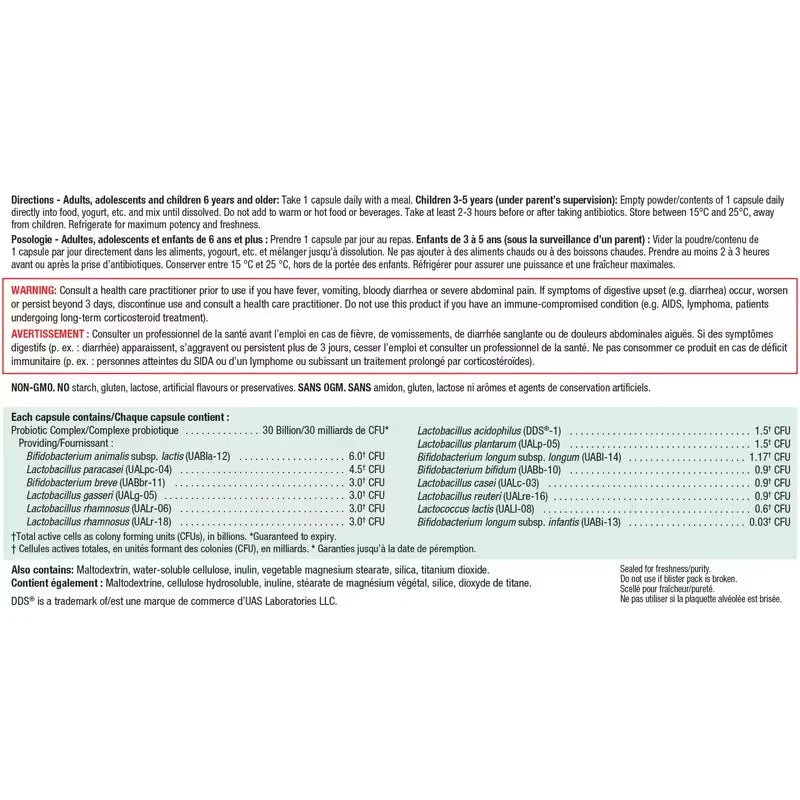 Jamieson 30 Billion Probiotic Capsule 30 count product detail