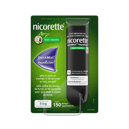 Nicorette Nicotine Quickmist Spray Mint front package