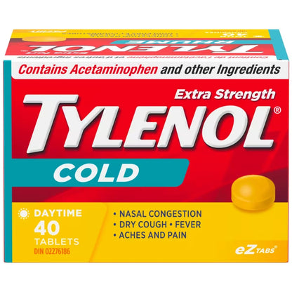 Tylenol Extra Strength Cold Relief Daytime, EZTabs front package