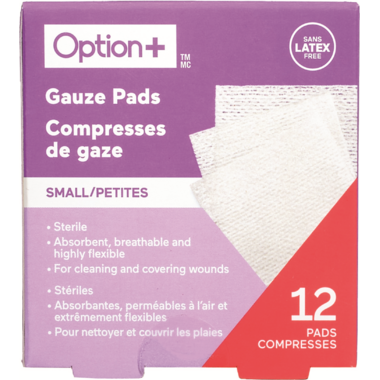 Option+ gauze Pads Small 12 pads