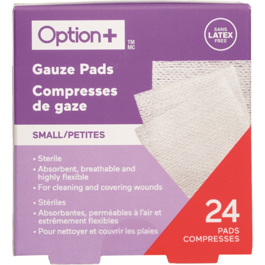 Option+ gauze Pads Small 24 pads