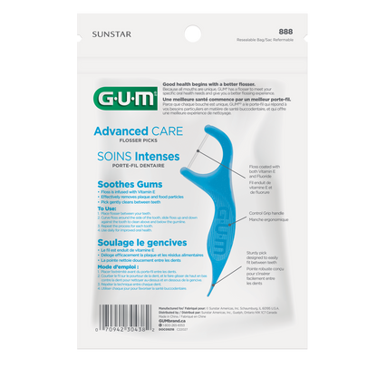 GUM Advanced Care, menthe fraîche, 90 cure-dents