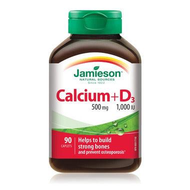 Jamieson Calcium 500 mg + Vitamine D3 1000 UI 90 caplets