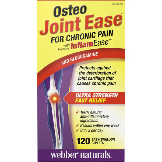 Osteo Joint Ease™ مع InflamEase™ والجلوكوزامين، 120 كبسولة سهلة البلع