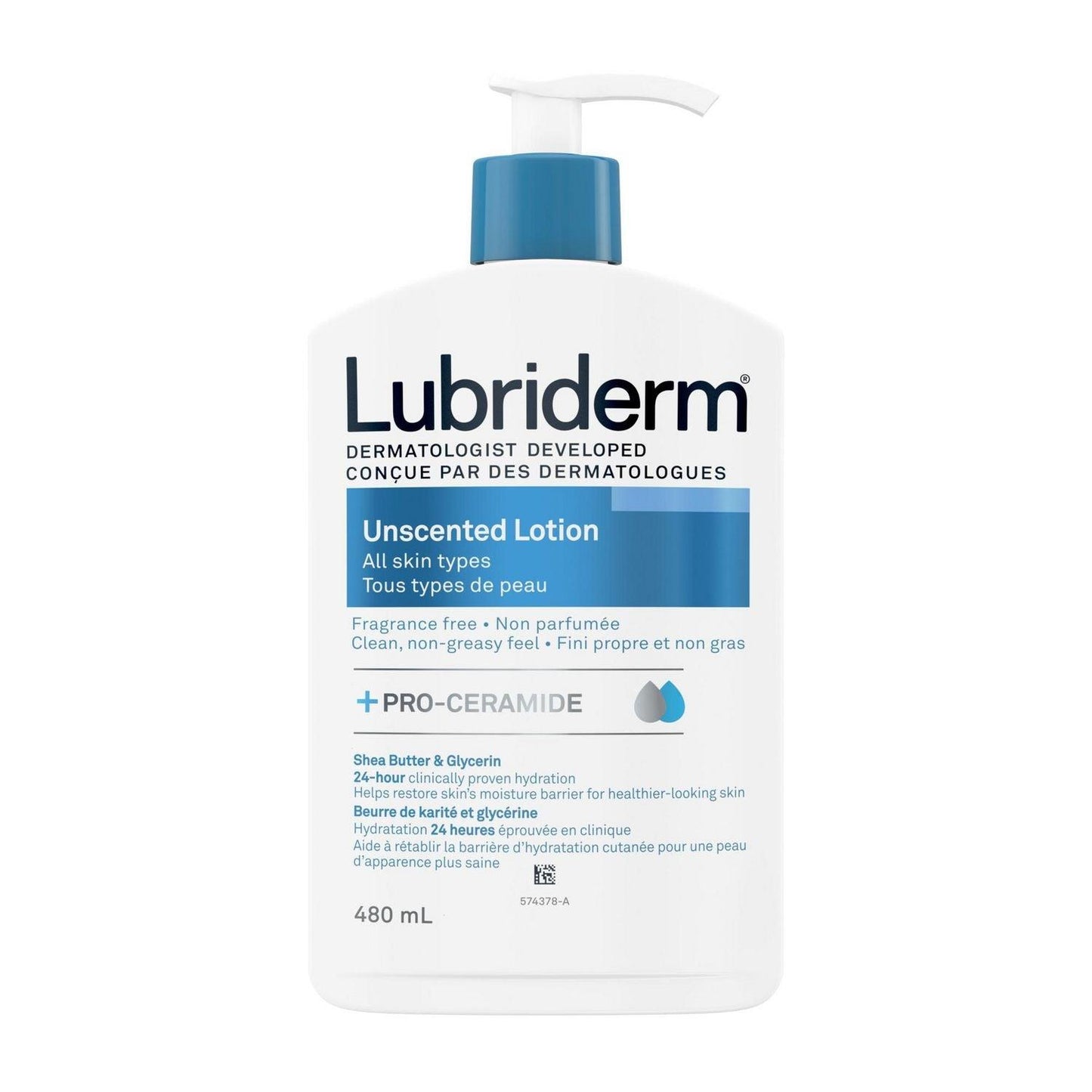 Lubriderm unscented lotion all skin types 480ml