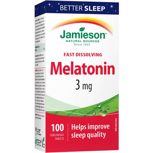 Jamieson Fast Dissolving Melatonin 3mg 100 tablets