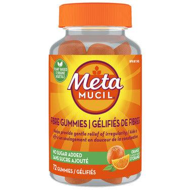 Meta Mucil Fibre Gummies orange flavour sugar-free 72 gummies