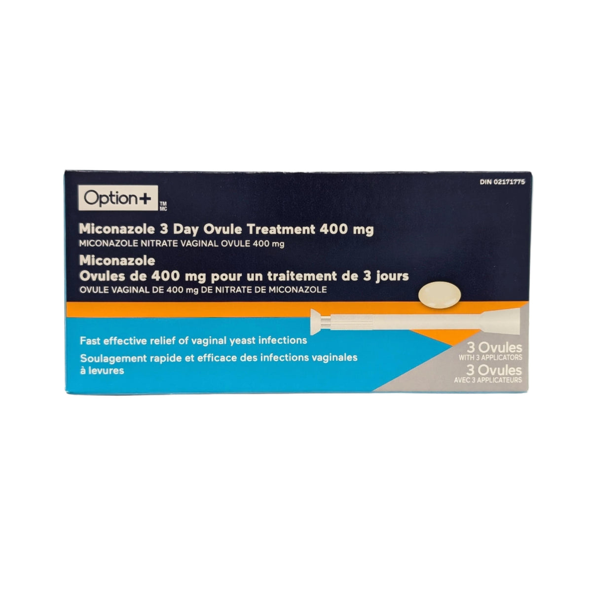 Option+ Miconazole 3 day ovule treatment – RxClinic