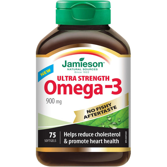 Jamieson Omega-3 Ultra Strength 900mg 75 softgels