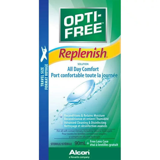 Solution régénérante pour lentilles de contact Opti-free 90 ml