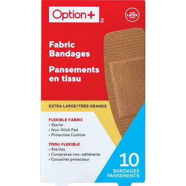 Option+ Bandages en tissu Extra Large 10 bandages