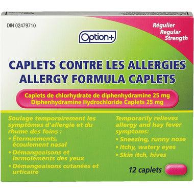 Option+ Formule Allergie Caplets 12 caplets