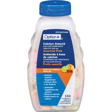 Option+ Antiacide Calcium 750 mg 100 comprimés