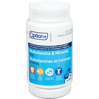 Option+ Multivitamines et Multiminéraux Homme 90 comprimés