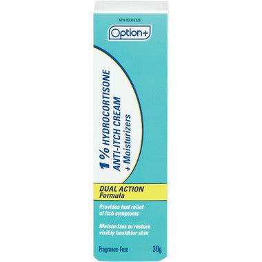 Option+ Hydrocortisone anti-itch cream 1%