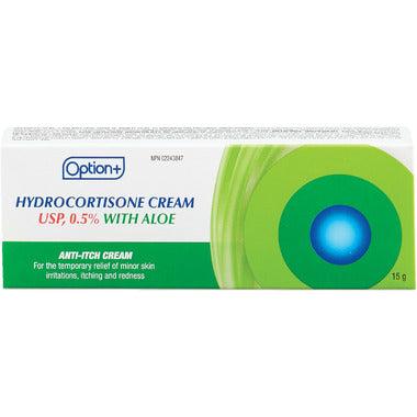 Option+ Crème d'hydrocortisone 0,5% à l'Aloe