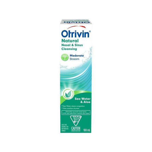 Otrivin Eau de mer nettoyante naturelle pour le nez et les sinus à l'aloès 100 ml