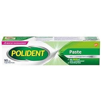 منظف ​​الأسنان اليومي Polident Paste Triple Mint Fresh 90 مل