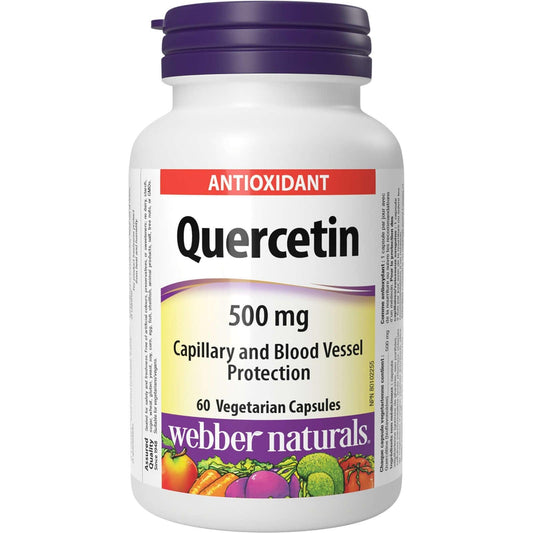 Webber Naturals Quercétine 500 mg 60 gélules végétariennes