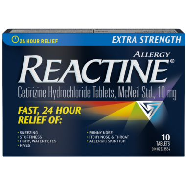 Reactine Extra Fort Allergie 10 comprimés