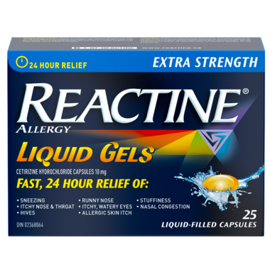 Reactine Extra Strength Allergy Liquid Gels 25 capsules