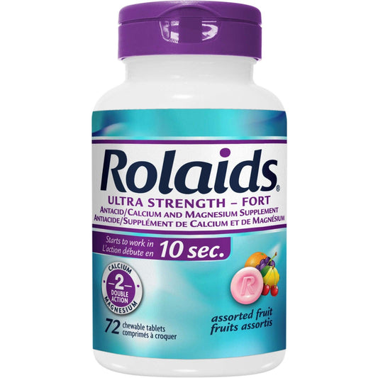 Rolaids Ultra Fort Fruits Assortis, paquet de 72