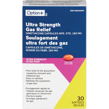 Option+ Soulagement des Gaz Ultra Fort 30 gélules