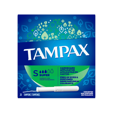 Tampons Tampax super absorbants, paquet de 20